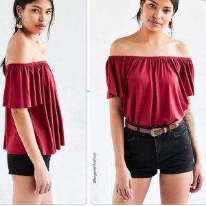 urban outfitters off the shoulder top